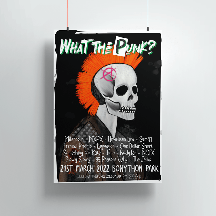 What the punk music festival poster