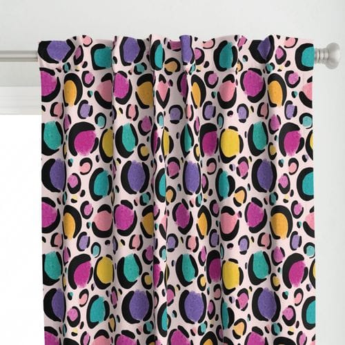 bright animal print curtains from spoonflower