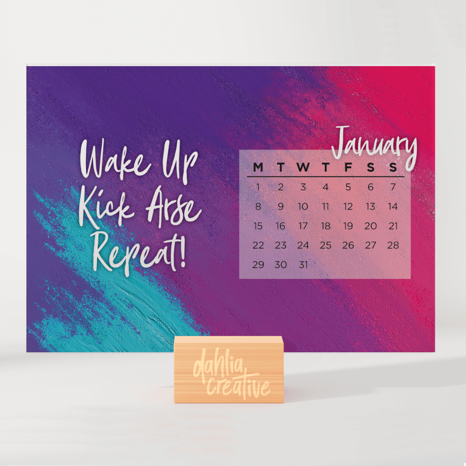 January calendar card